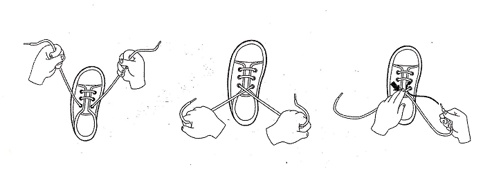 教孤独症儿童系鞋带的方法